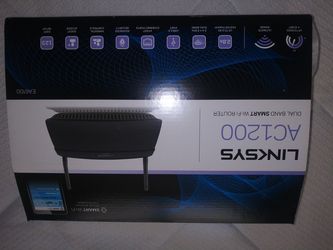 Must go today! Wi fi router. Linksys AC 1200 dual band smart wifi router
