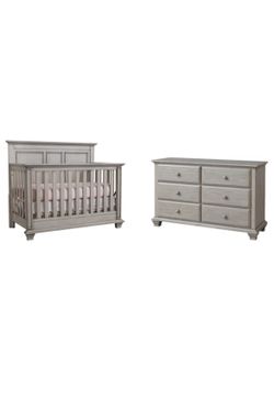 Oxford Baby Crib, Dresser, Newton Mattress