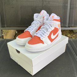 DS Jordan 1 Mid “Bright Citrus” Sz 9.5womans/8men