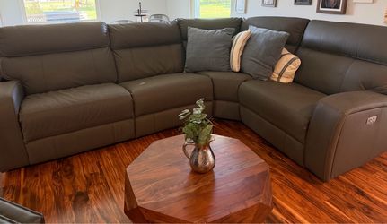 Rhett Grey City Furniture electric reclining sectional