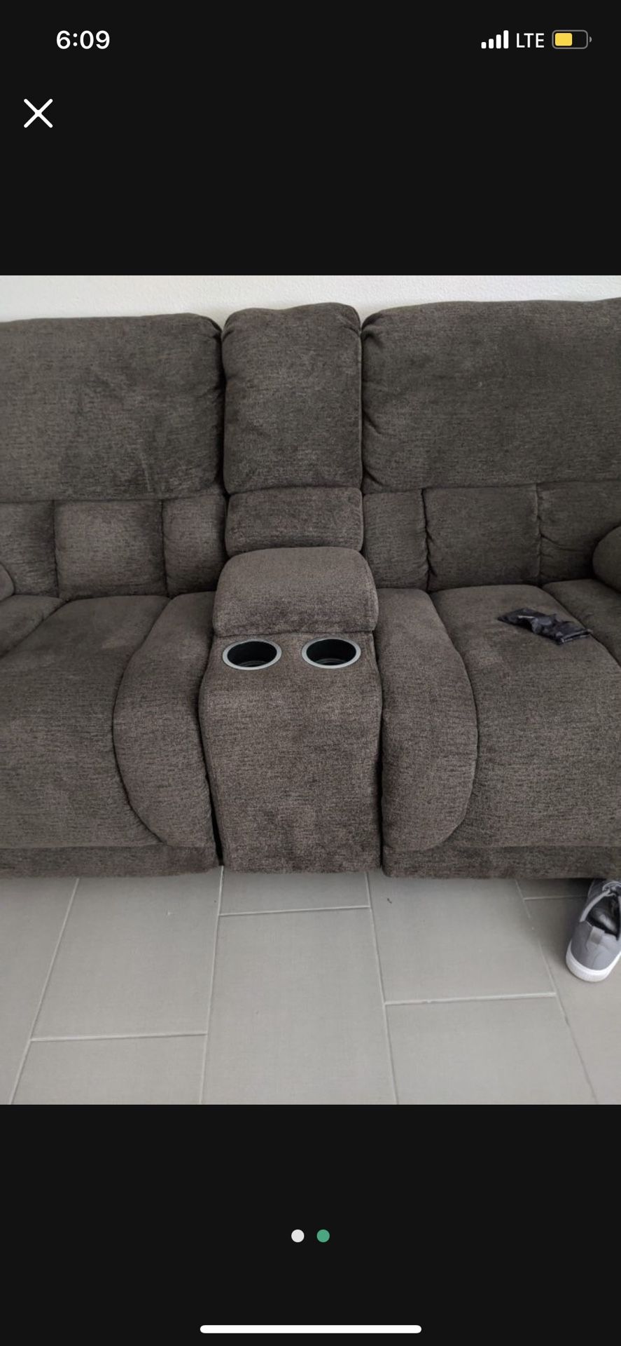 Brown Sofa And Matching Loveseat All Recline