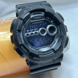 Casio G-Shock GD-100 3263 Sports Digital Wristwatch Water Resistant Black Light Up Alarm 20 Bar Shock Resist Absorbing Stainless Steel Time