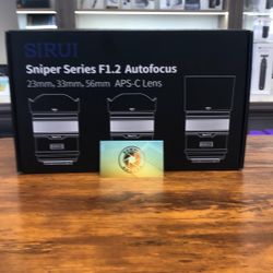 Sirui Sniper series f1.2 23, 33, 56mm Aps-c Lens Kit