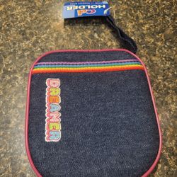 Kohls DREAMER denim CD/DVD holder zipper case, new with tags