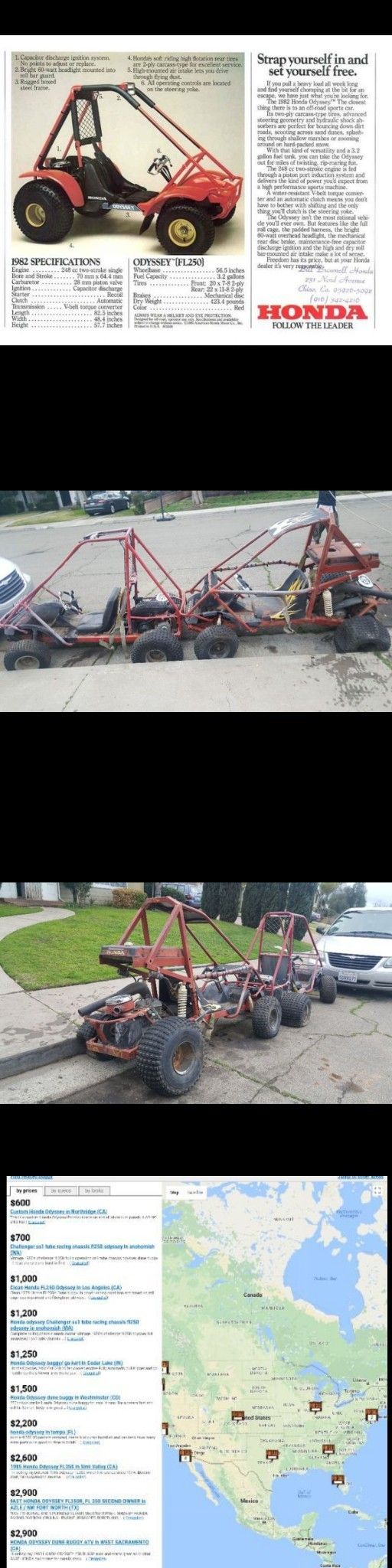 Honda Odyssey fl250 Go Karts