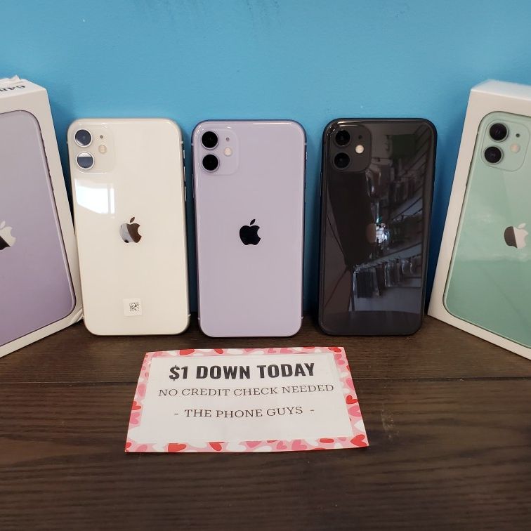 Apple IPhone 11 - $1 DOWN TODAY, NO CREDIT NEEDED