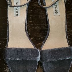 Steve Madden Light Blue Velvet Heels