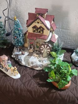 1 casa de navidad grande 5 piesas