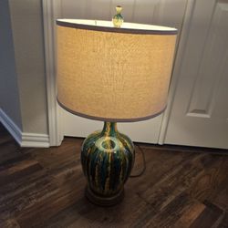 Decorative Ceramic Table Lamp w/ Fabric Shade