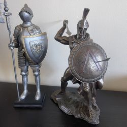 Warrior Statue Halberd Guard Spartan Decor
