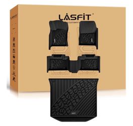 LASFIT Floor Mats & Trunk Mat for Jeep Grand Cherokee 2016-2021 Grand Cherokee WK 2022 All Weather TPE Custom Fit Car Cargo Liner Black