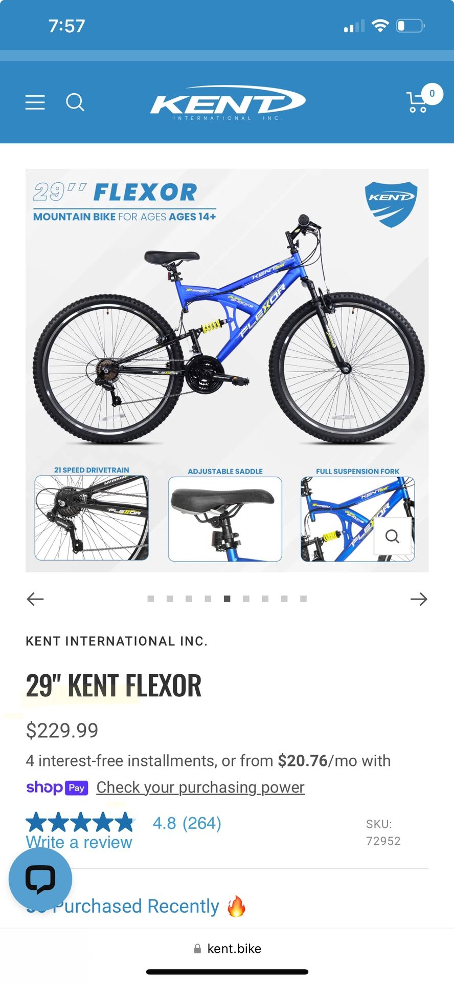 Mountain Bike Kent Flexor 29”