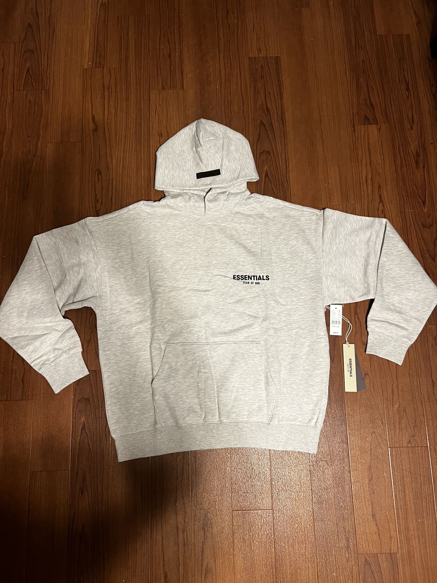 Fear of God Essentials: Light Heather Oatmeal Pullover Hoodie Size Medium