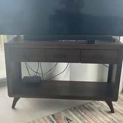 Wood TV stand