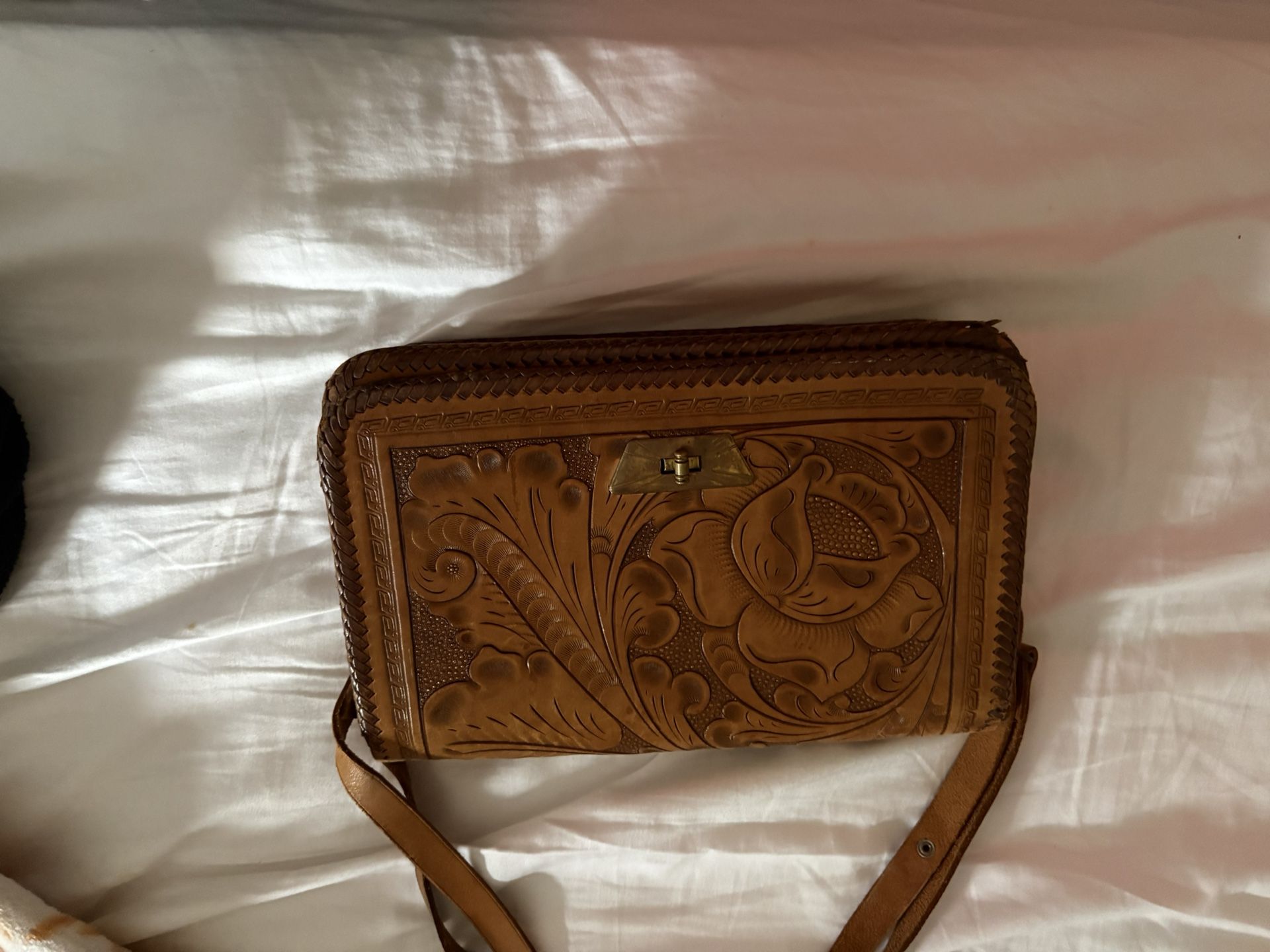 Vintage Embossed Leather Bag