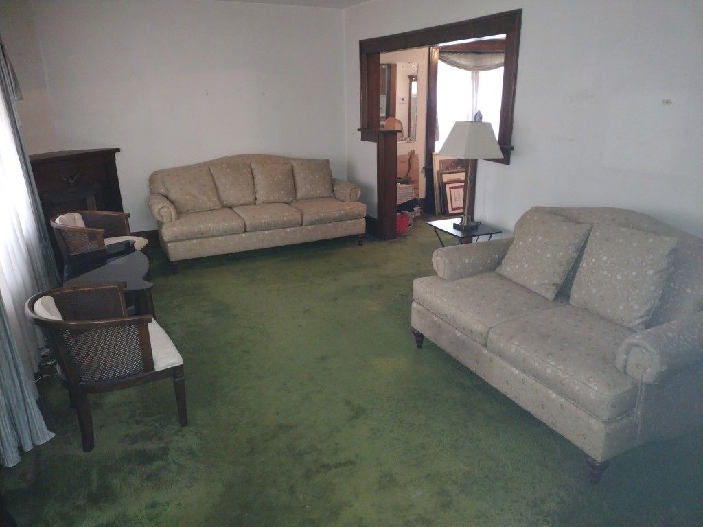 Sofa, Love seat, 2 Accent Chairs and aTV Stand.