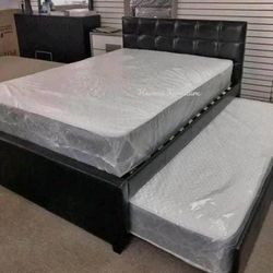 I'm selling a Full/Twin Bed with Trundle and its Mattresses!!!/Ask for Price 