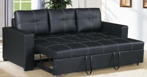 Black convertible sofa sleeper