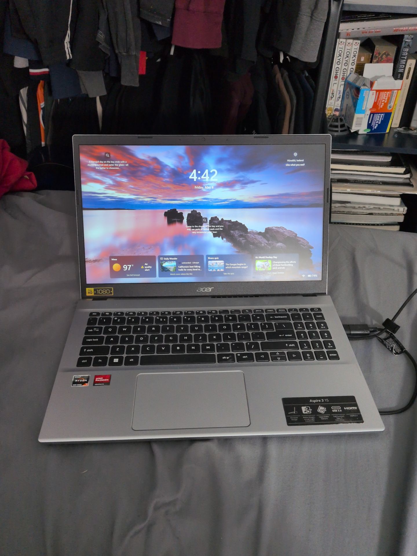 Acer lap top used as is aspire 3 15