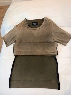 Medium Olive Green  Sweatshirt with zippered sides