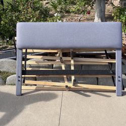Free Head And Foot Board. Full Size Grey Fabric 
