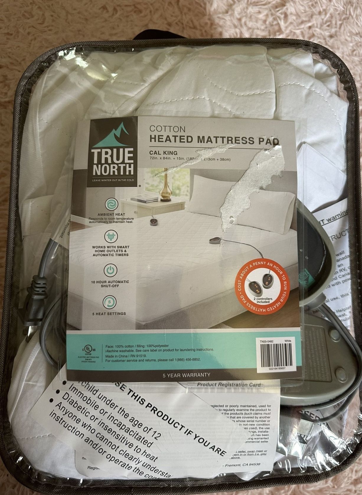 Cotton Heated Mattress Pad 