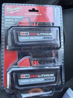 2pk Milwaukee M18 XC6.0ah Batteries