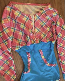 Weismann Girls Jazz Tap Blue Costume Shorts Jacket Outfit Skirt Child Medium