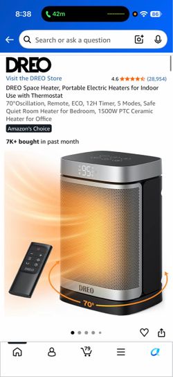 Dreo Portable Space Heater with Remote