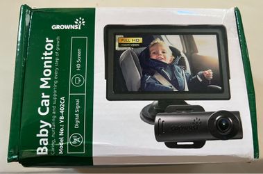 Grownsy YB-402CA Baby Car Camera Monitor Kit Digital Display HD Screen