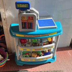 “My First Checkout Counter Cashier Stand For Kids Pretending And Learning Store 