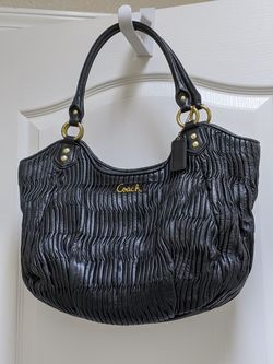 Coach Ashley Gathered Leather Tote