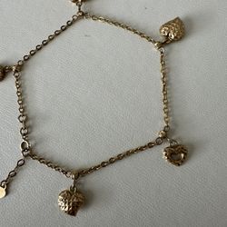 14k Heart Charms Bracelet For A Valentine 💘 Gift 