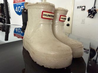 Hunter boots white