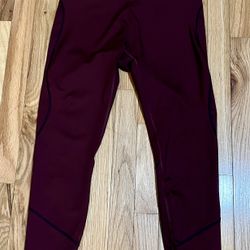 PUMA Women’s High-Waist Leggings – Burgundy – Size M 