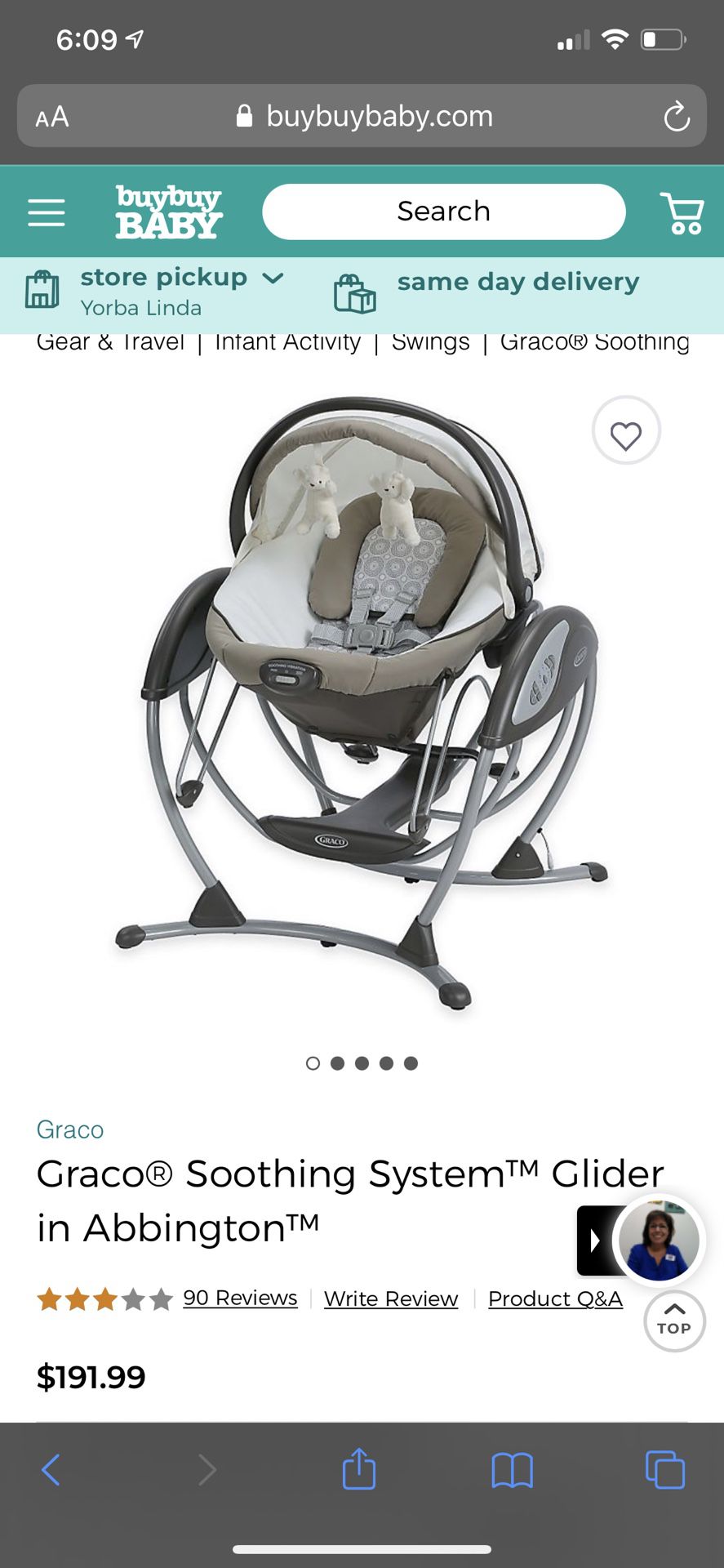 Graco Swing Chair Baby