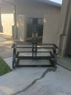 3-Tier Glass TV Stand with Mount