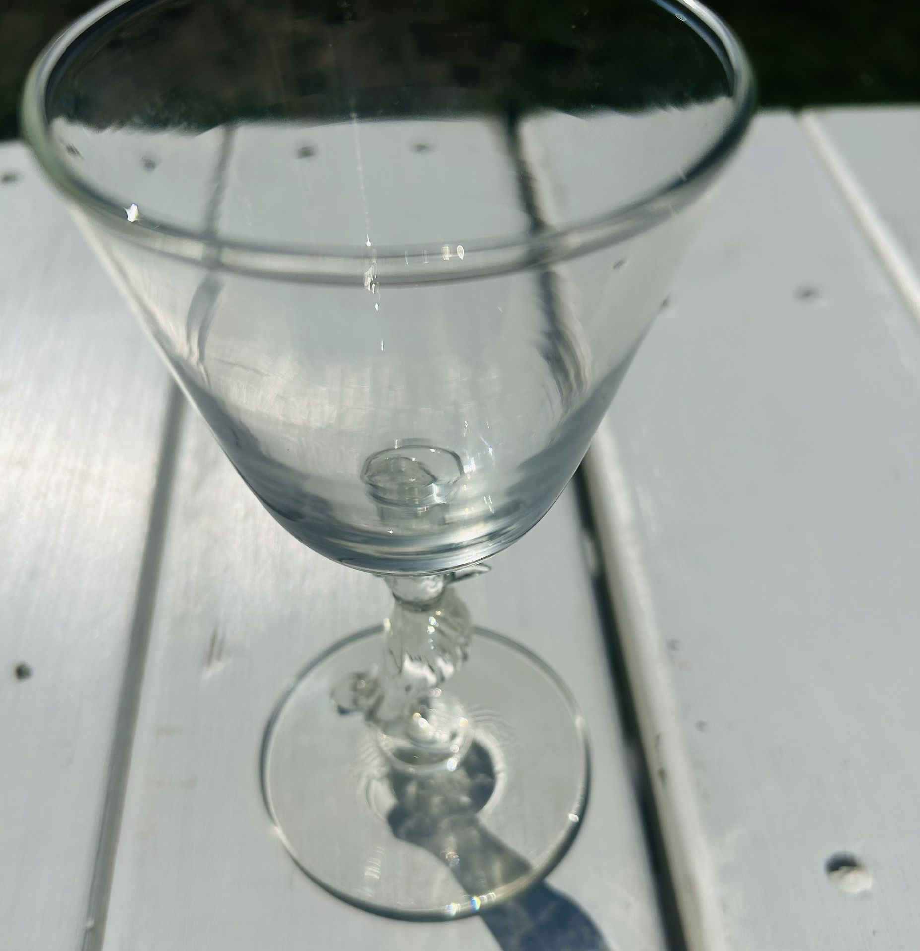 Hand Made Penguin Wine Glass 6 Inches Tall No Chips Or Nicks