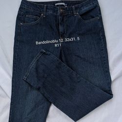Womens Bandolinoblu Dark Denim Blue Jeans 12 DB2207-DKA 32x31.5 Rise 11 77% Cotton, 21% Polyester, 2% Spandex. Very Nice. East Or West

The Bandolinob