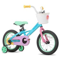 Kids Bike, 14 inch girls rainbow bike, NEW