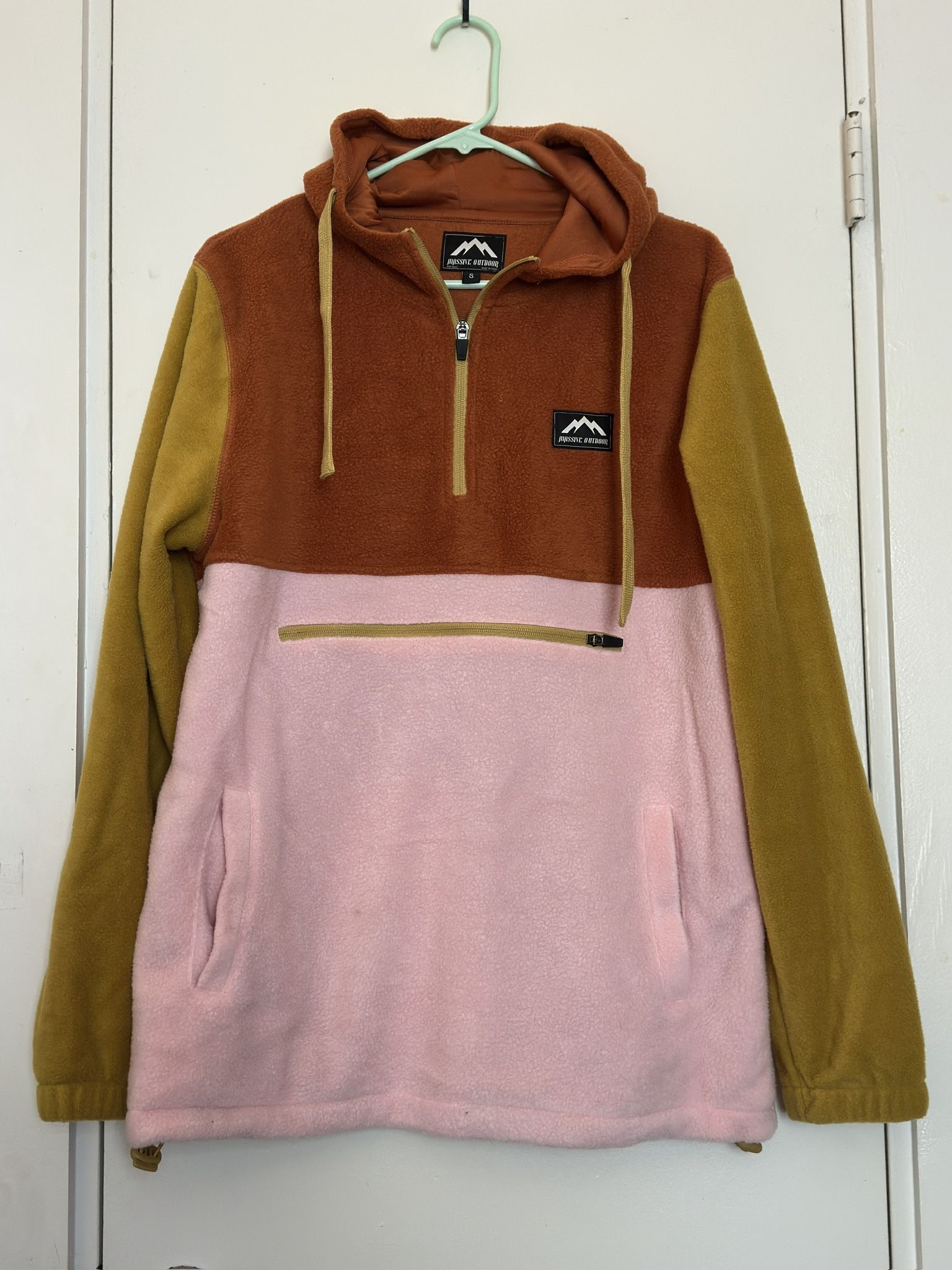 Colorblock Unisex Fleece Pullover Hoodie