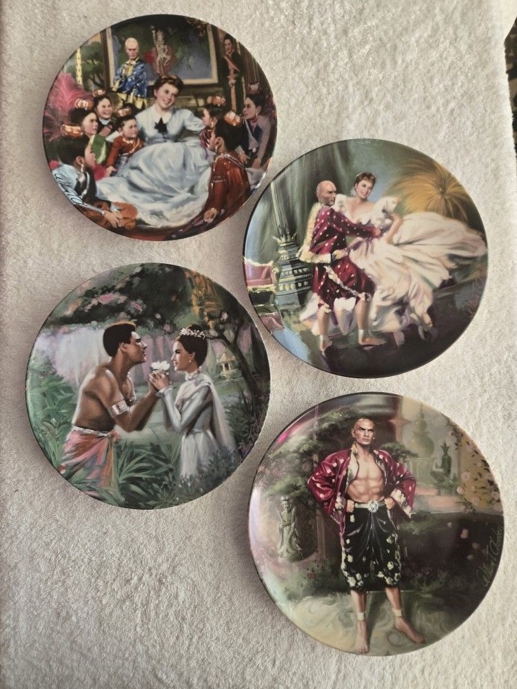 Set Of 1-4  Edwin M Knowles Limited Edition The King And I Collector's Plate Series 