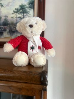 Christmas Teddy Bear Plush with Red Sweater
