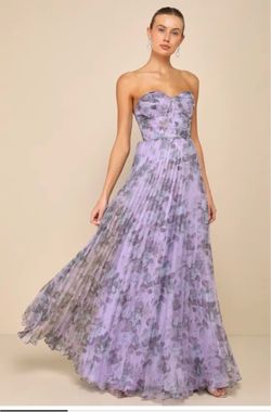 Purple floral maxi dress