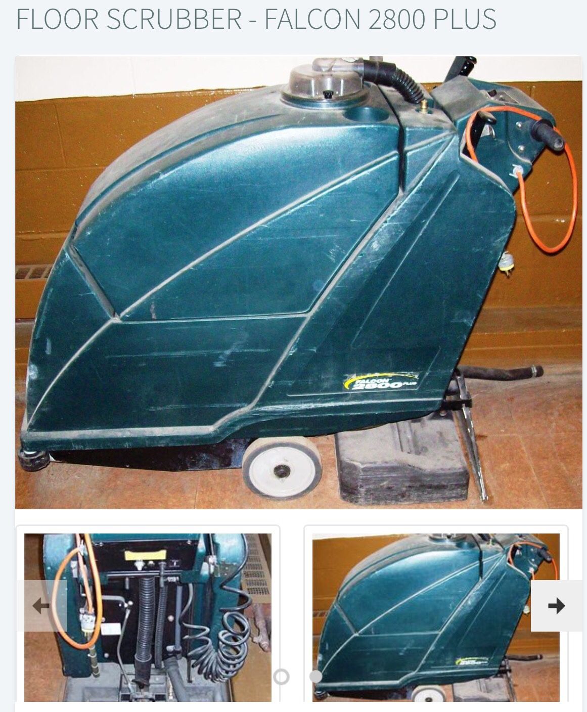 Floor scrubber falcon 2800 plus 2 machines 500 each