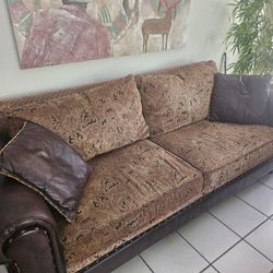 Couch Leather & Fabric