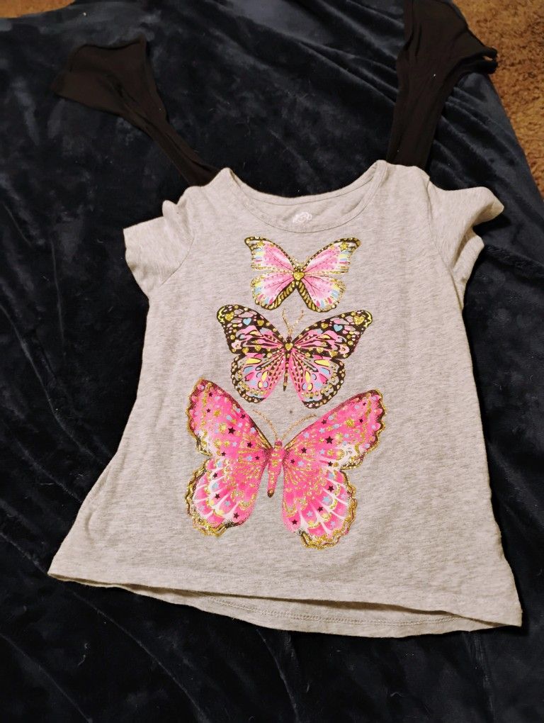Girls Size 7 Butterfly Top