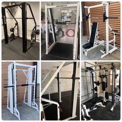 Gym/Fitness Equipment : Commercial Olympic Smith Machines- Cybex, Body Masters, Nautilus, Trotter, Prospot Etc