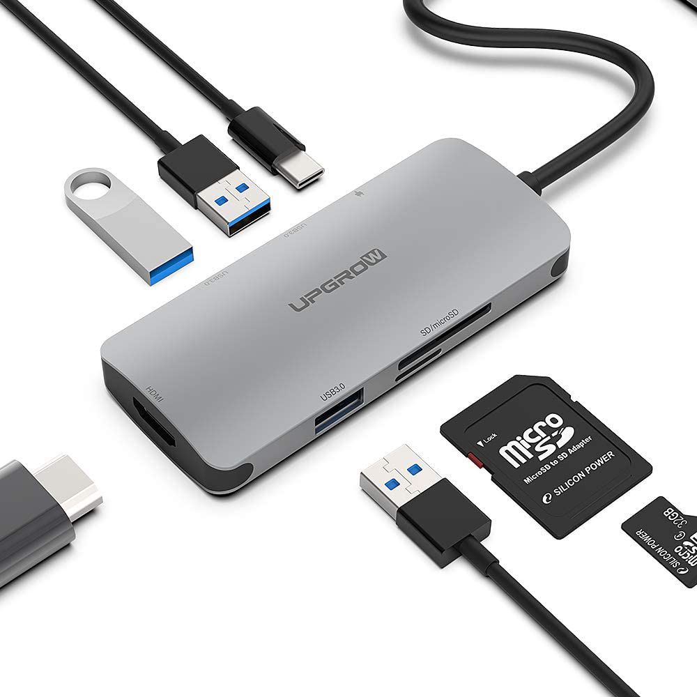 7-in-1 USB-C Hub w/ 4K HDMI, USB 3.0, SD