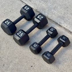 Hex Dumbbells - 70 Lbs